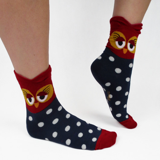 Skarpetki w grochy z Sową CandySox