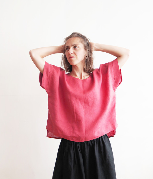 t-shirt damskie lniana bluzka "MOMO"