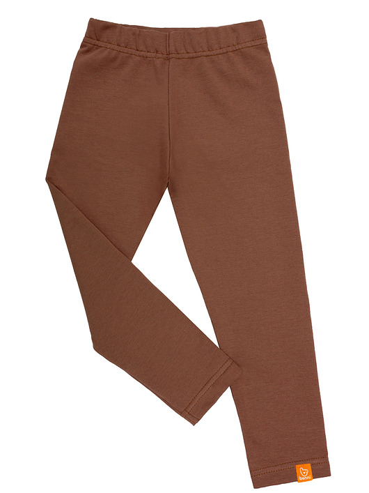 legginsy i getry dla dziewczynki Legginsy dla dziewczynki RAINBOW gładkie - brązowe