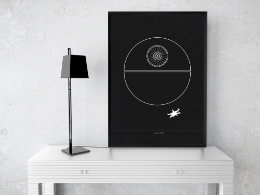 Star Wars IV - A3 - plakat filmowy na prezent PLAKATY GEOMETRYCZNE