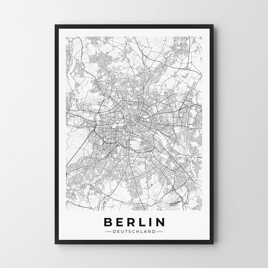 Plakat Mapa Berlin  HOG STUDIO