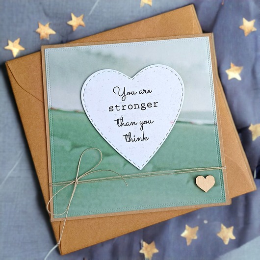 kartki scrapbooking You are stronger than you think : uniwersalna kartka