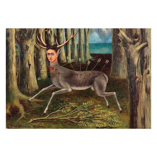 kartki okolicznościowe - wydruki Kartka Premium - Frida Kahlo "Wounded Deer"