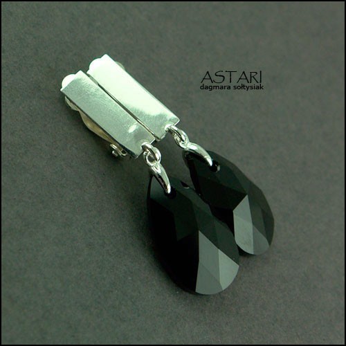 kryształ SWAROVSKI I SREBRO - JET Astari