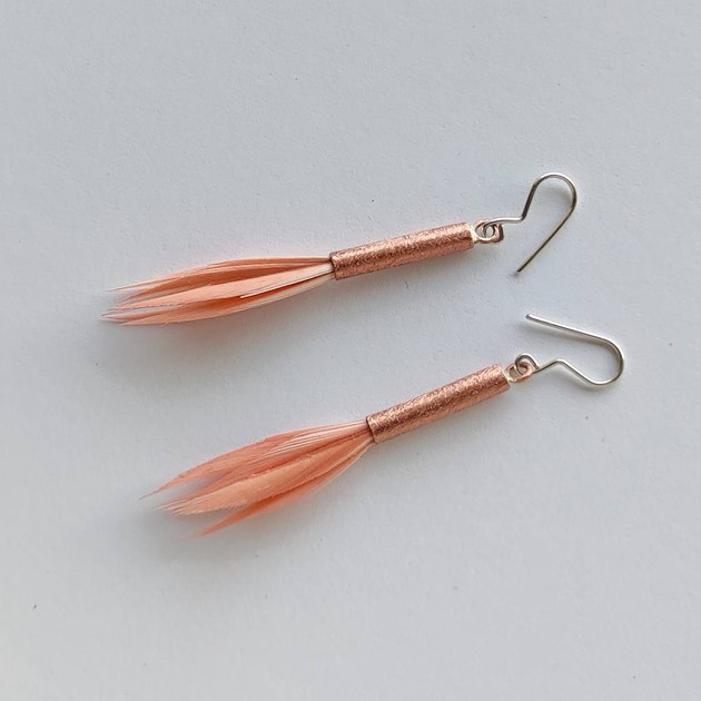 kolczyki z piórami PIÓRKO kolczyki