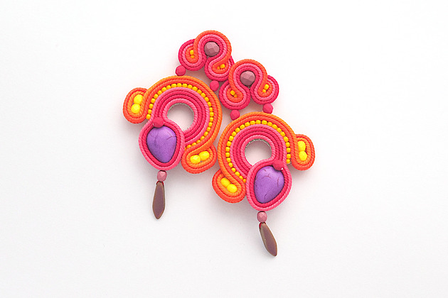 kolczyki soutache Letnia impreza
