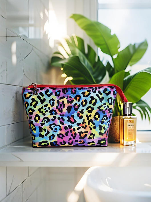 kosmetyczki Kosmetyczka damska wodoodporna kolorowe cętki KW023