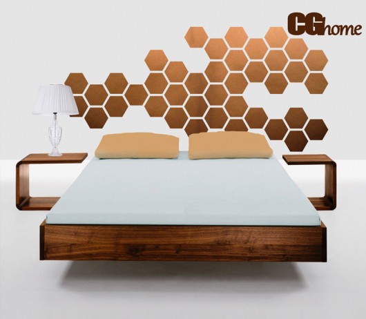 SZEŚCIOKĄT 42 sztuki miedź HEXAGON Cghome