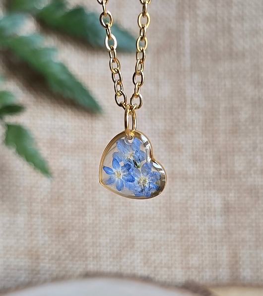 wisiory Zawieszka wisiorek z niezapominajką