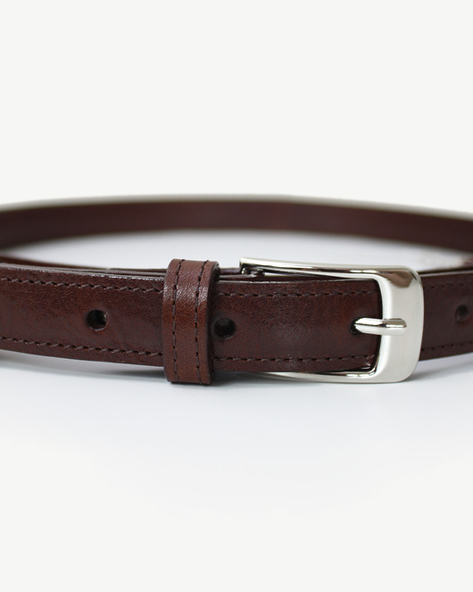 paski damskie Damski pasek skórzany do spodni ciemnobrązowy XS