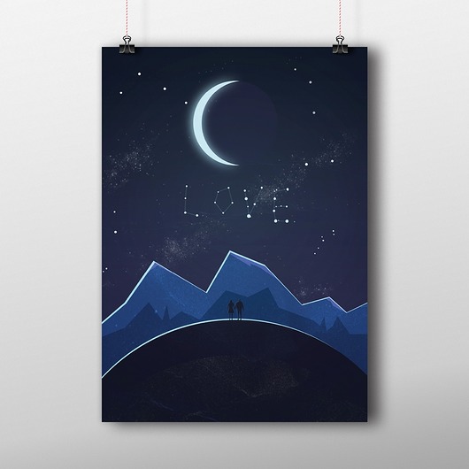 LUNA LOVE PLAKAT A3 Oskar Tomecki