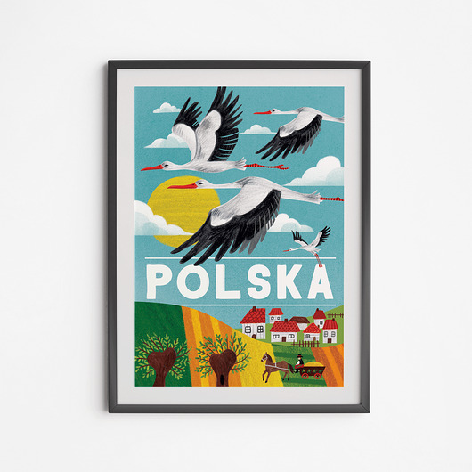 plakaty Plakat Bociany Wieś