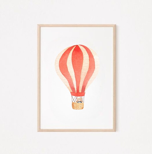 obrazy i plakaty do pokoju dziecięcego PLAKAT dla dziecka balon ilustracja obrazek pokój dziecięcy