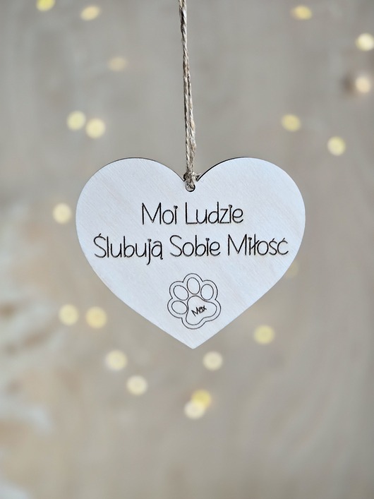 Ślub - inne Zawieszka ślubna dla psa - Moi Ludzie Ślubują Sobie Miłość