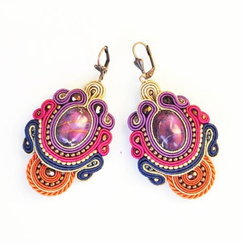 kolczyki soutache Sutaszowe kolczyki PUNJAB
