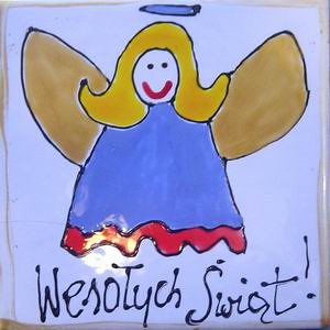 Podstawka ceramiczna Aniołek czerwonakropka