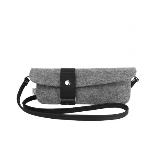 torebki mini Kopertówka z filcu FLY BLACK