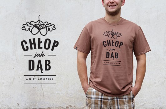 T-shirt CHŁOP JAK DĄB RUNO