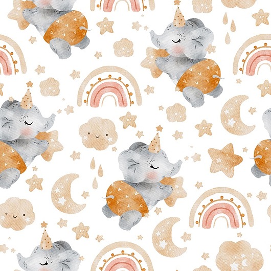 naklejki ścienne do pokoju dziecka Tapeta Dreamy Elephant 1 53cmx10m PZ