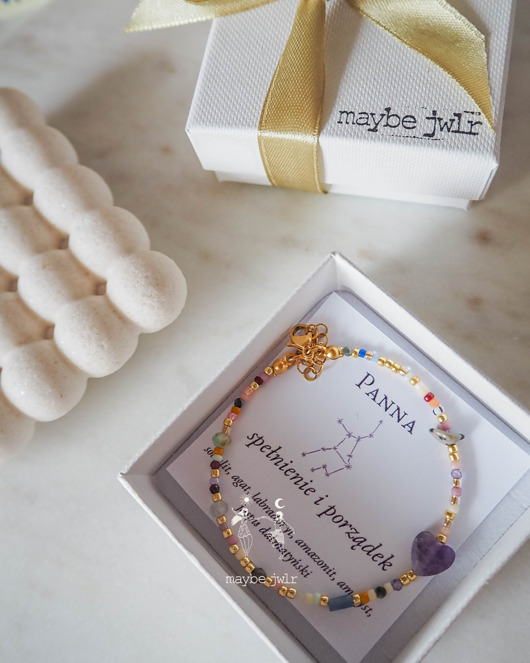 bransoletki z kamieni naturalnych Bransoletka Zodiakalna z Naturalnych Kamieni Panna