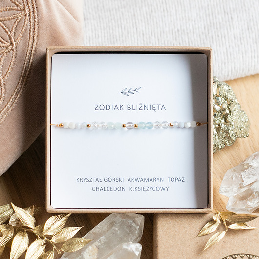 bransoletki na sznurku Bransoletka Bliźnięta Zodiakalna Zodiak Dla Bliźniąt Prezent Znak Zodiaku