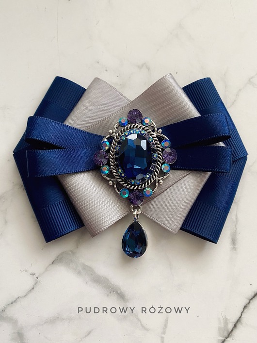 broszki Brosza  z niesamowitym granatowym kryształem    NEW