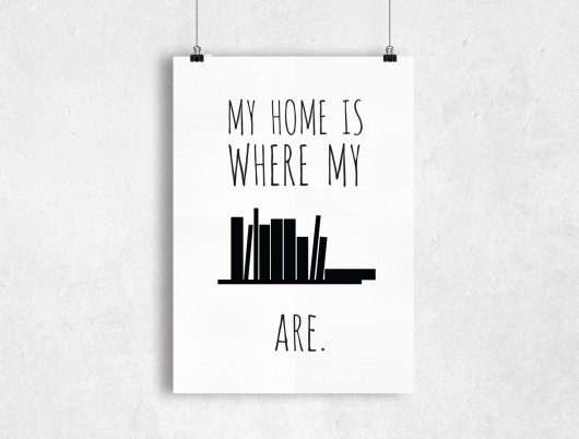 My home is... - B2 - plakat typograficzny PLAKATY GEOMETRYCZNE