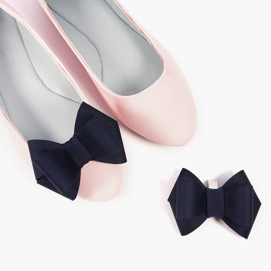 Klipsy do butów Coquet - Kokardy 3D / Navy Blue Coquet