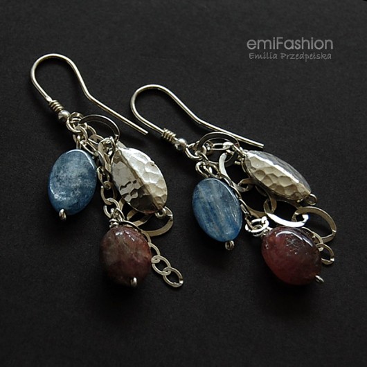Turmalin i Kyanit w srebrze MAREMI Jewelry