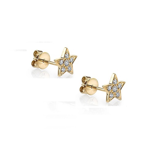 kolczyki pozłacane Kolczyki mini "stars" ozdobione cyrkoniami- srebro 925 pozłacane