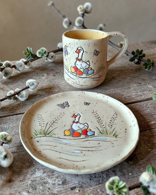 kubki Komplet wielkanocnych naczyń