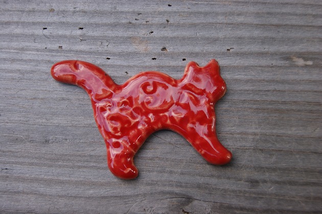 magnesy Ceramiczny magnes kot czerwony