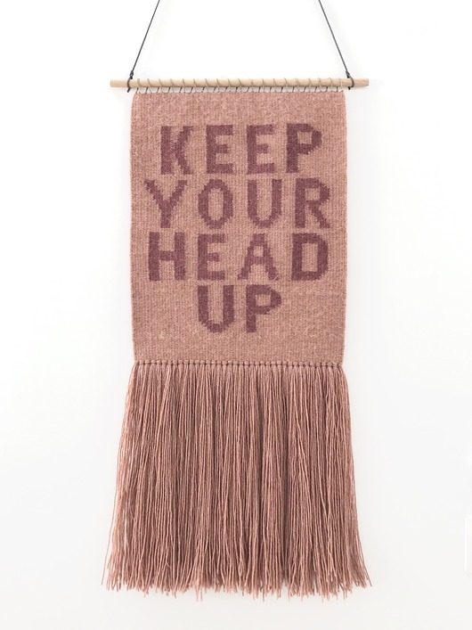 makramy Makatka Plakat Keep Your Head Up