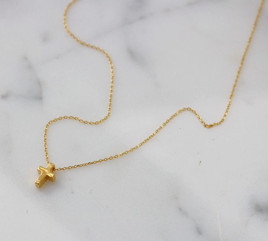 Naszyjnik z krzyżykiem ze srebra 925 pozłacanego Coccola JEWELLERY
