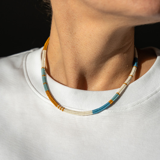 chokery Kolorowy, ręcznie tkany naszyjnik Miyuki