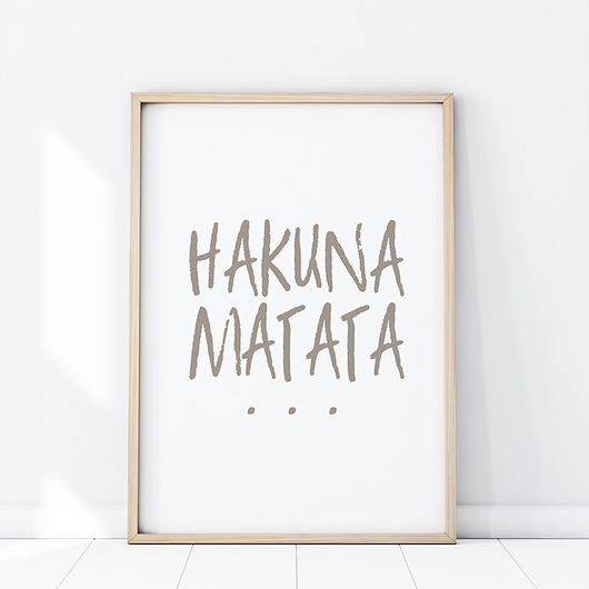 obrazy i plakaty do pokoju dziecięcego PLAKAT HAKUNA MATATA  P365