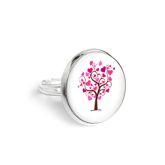 pierścionek z żywicy Pierścionek - Drzewko miłości
