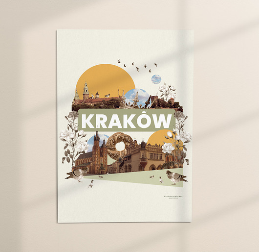 plakaty Plakat Kolaż - Kraków
