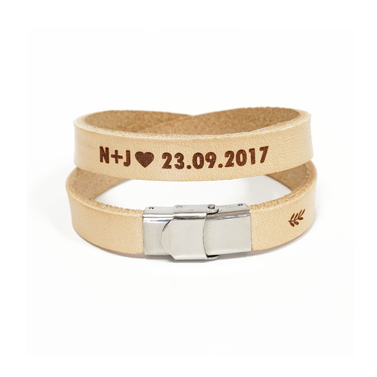 bransoletki skórzane Skórzana podwójna bransoletka GRAWER