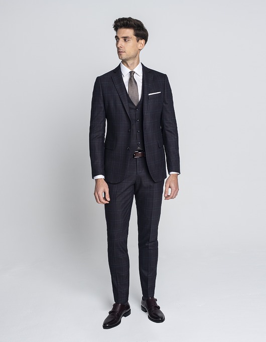 spodnie męskie Spodnie do zestawu monreale bordo slim fit