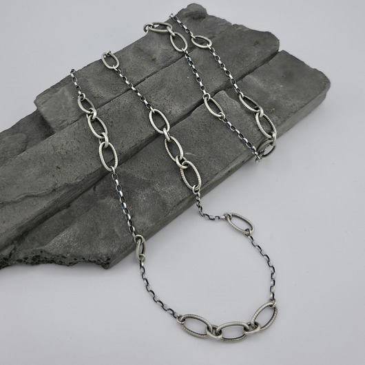 srebrne naszyjniki Długi srebrny naszyjnik