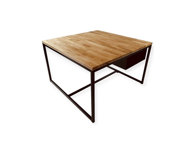 stoliki kawowe Stolik kawowy loftowy kwadratowy 80 x 80 x 50cm dąb naturalny z półką