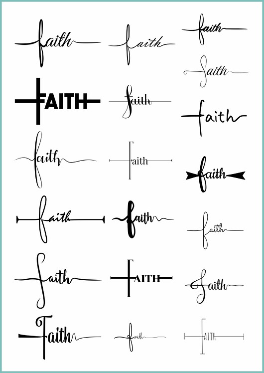 tatuaże zmywalne, tymczasowe Tatuaż tymczasowy "Faith krzyż"