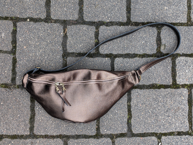 torby na ramię NERKA czarna skóra naturalna