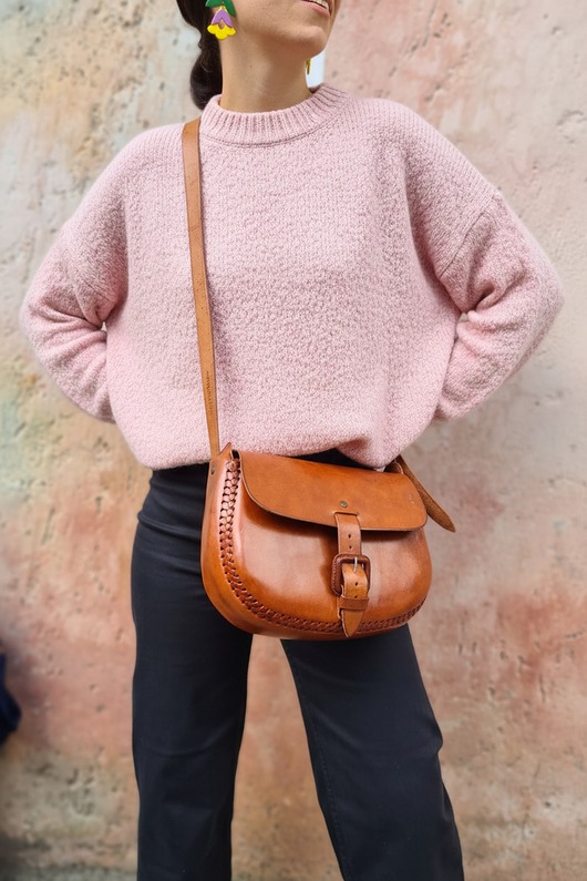 torby na ramię Torebka skórzana ręcznie robiona góralska Elena na ramię skóra