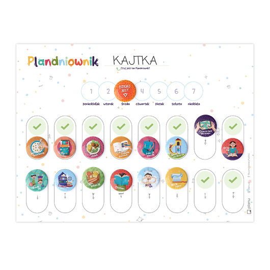 gry edukacyjne dla dzieci Magnetyczny Plan dnia Ucznia samoprzylepny na ścianę/szafkę