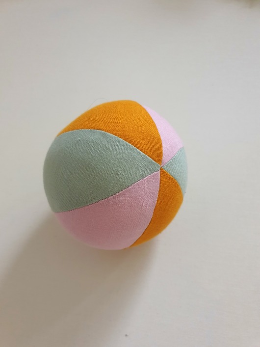 misie i maskotki Piłeczka z lnu / róż, żółty, mięta