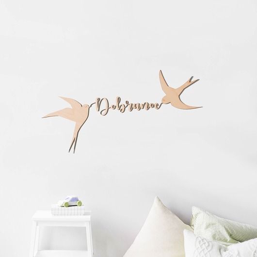 akcesoria do łóżeczek Dobranoc jaskółeczki - dekoracja ścienna