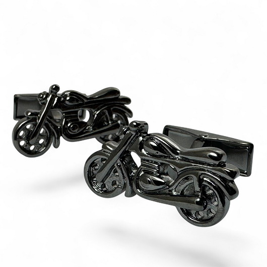 spinki do mankietów Spinki do mankietów - MOTORY (czarne) - stal