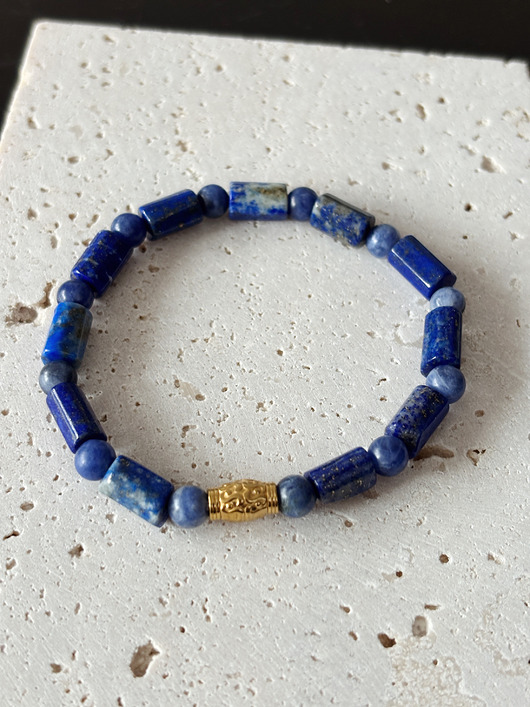biżuteria męska Bransoletka Męska Lapis Lazuli i Sodalit